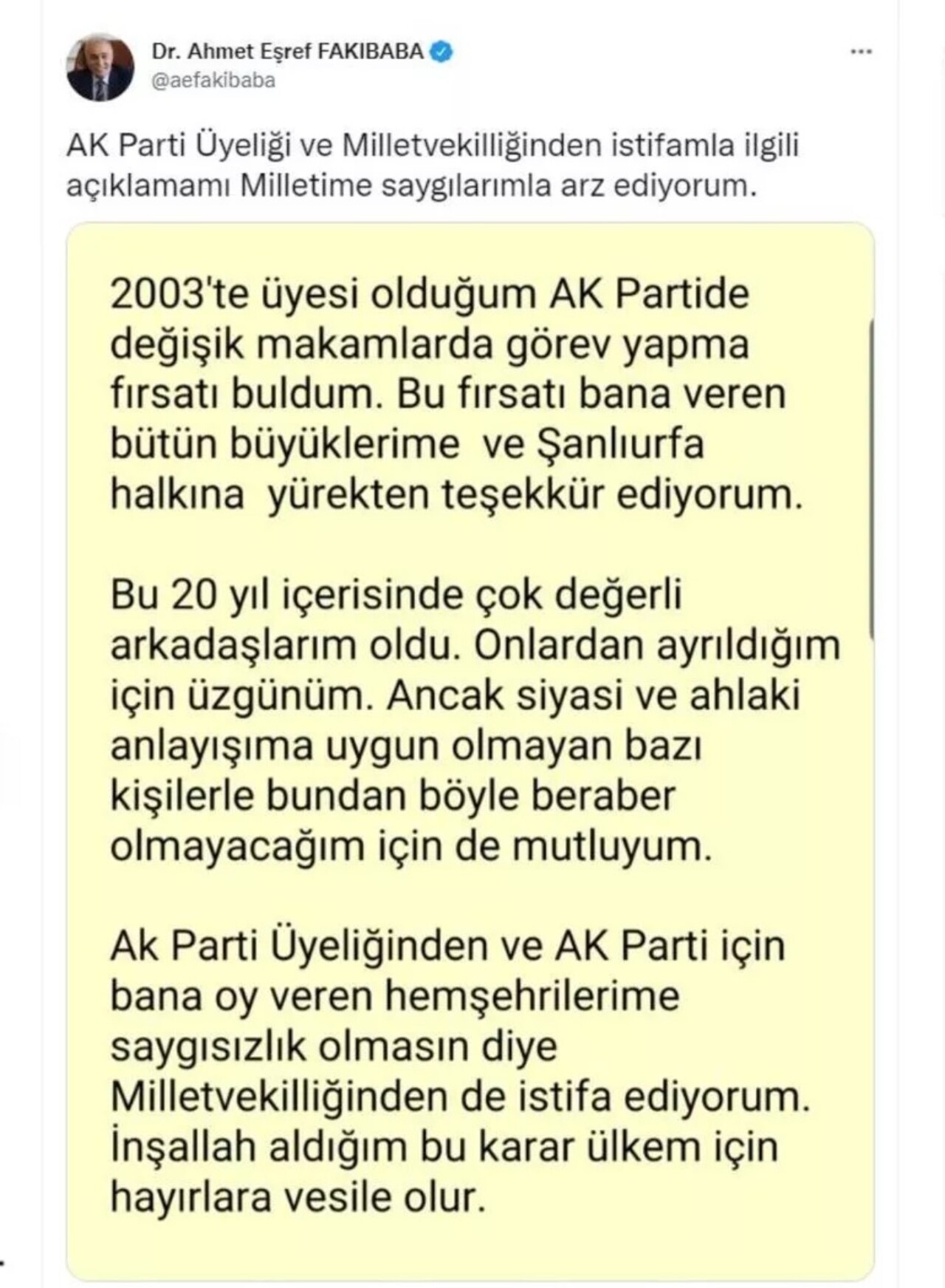 AKP'li Ahmet Eşref Fakıbaba