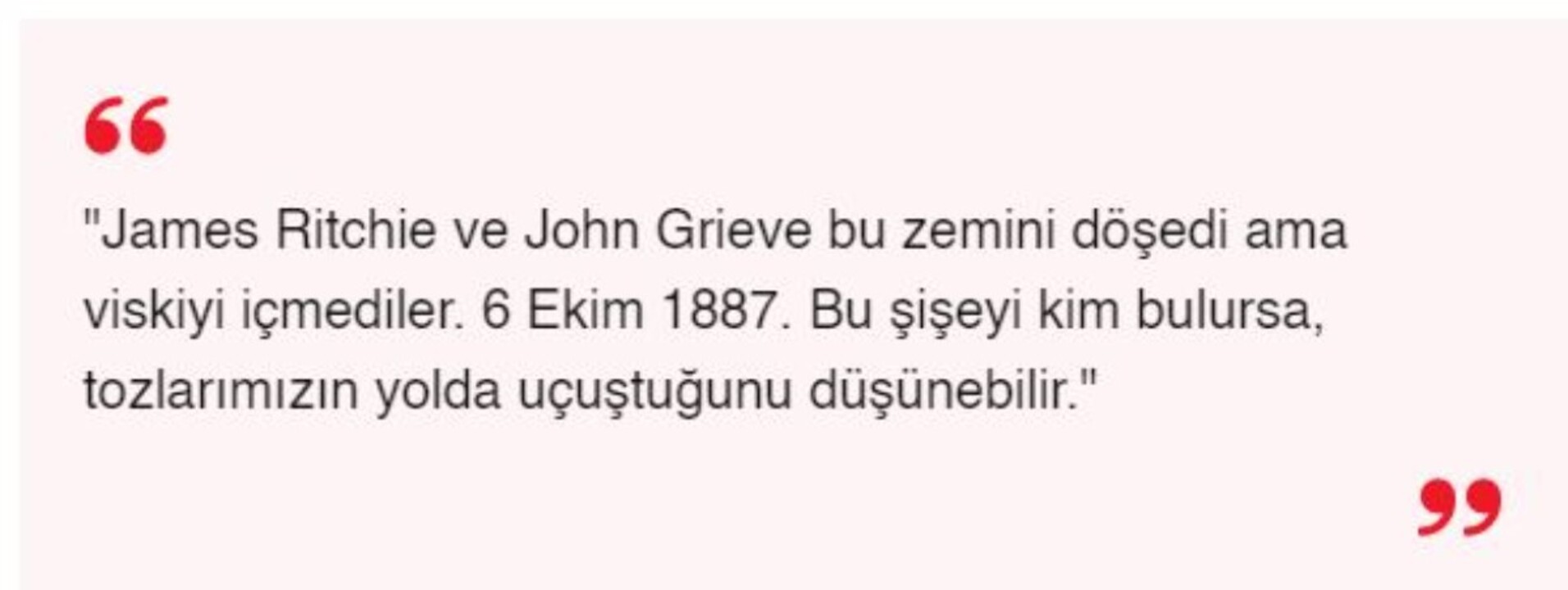 135 yıl önce saklanan şişe