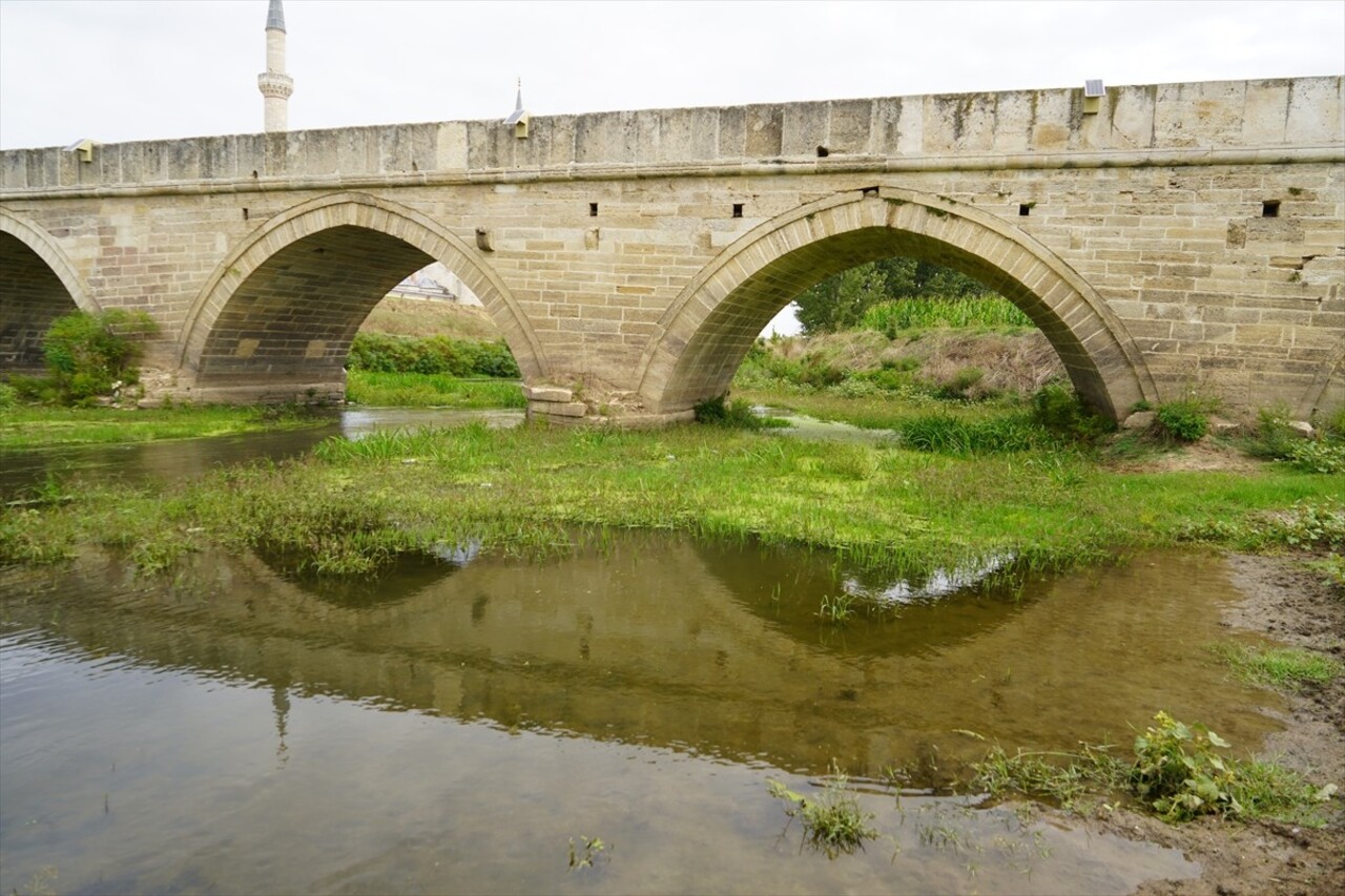 Edirne'nin önemli su kaynaklarından olan Tunca Nehri'nin debisi 2021 yılından beri düşüyor....