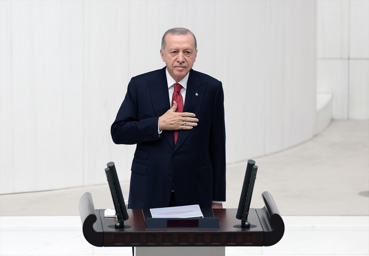 Cumhurbaşkanı Recep Tayyip Erdoğan, TBMM 28. Dönem 3. Yasama Yılı Açılışı dolayısıyla Meclis Genel...