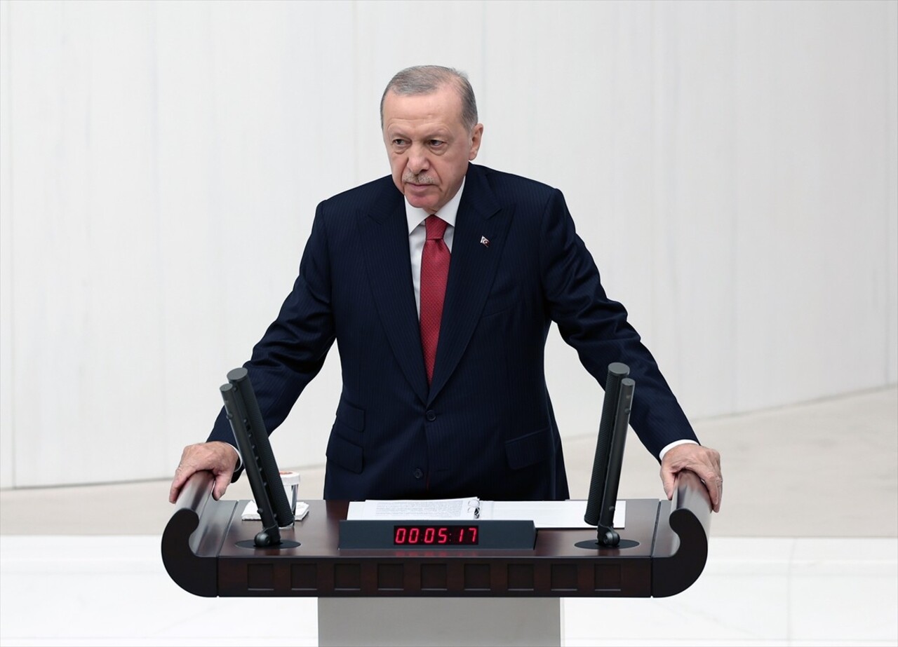 Cumhurbaşkanı Recep Tayyip Erdoğan, TBMM 28. Dönem 3. Yasama Yılı Açılışı dolayısıyla Meclis Genel...