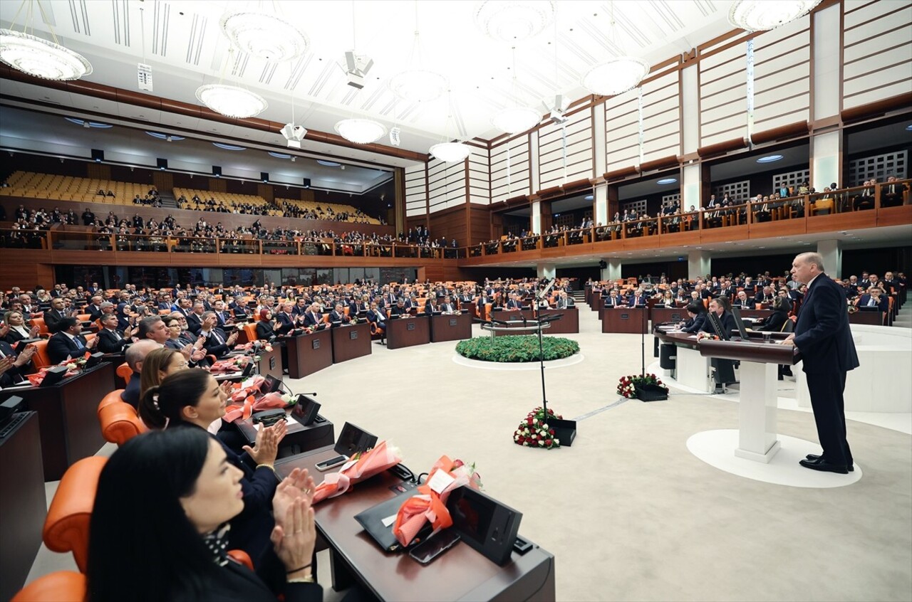 Cumhurbaşkanı Recep Tayyip Erdoğan, TBMM 28. Dönem 3. Yasama Yılı Açılışı dolayısıyla Meclis Genel...