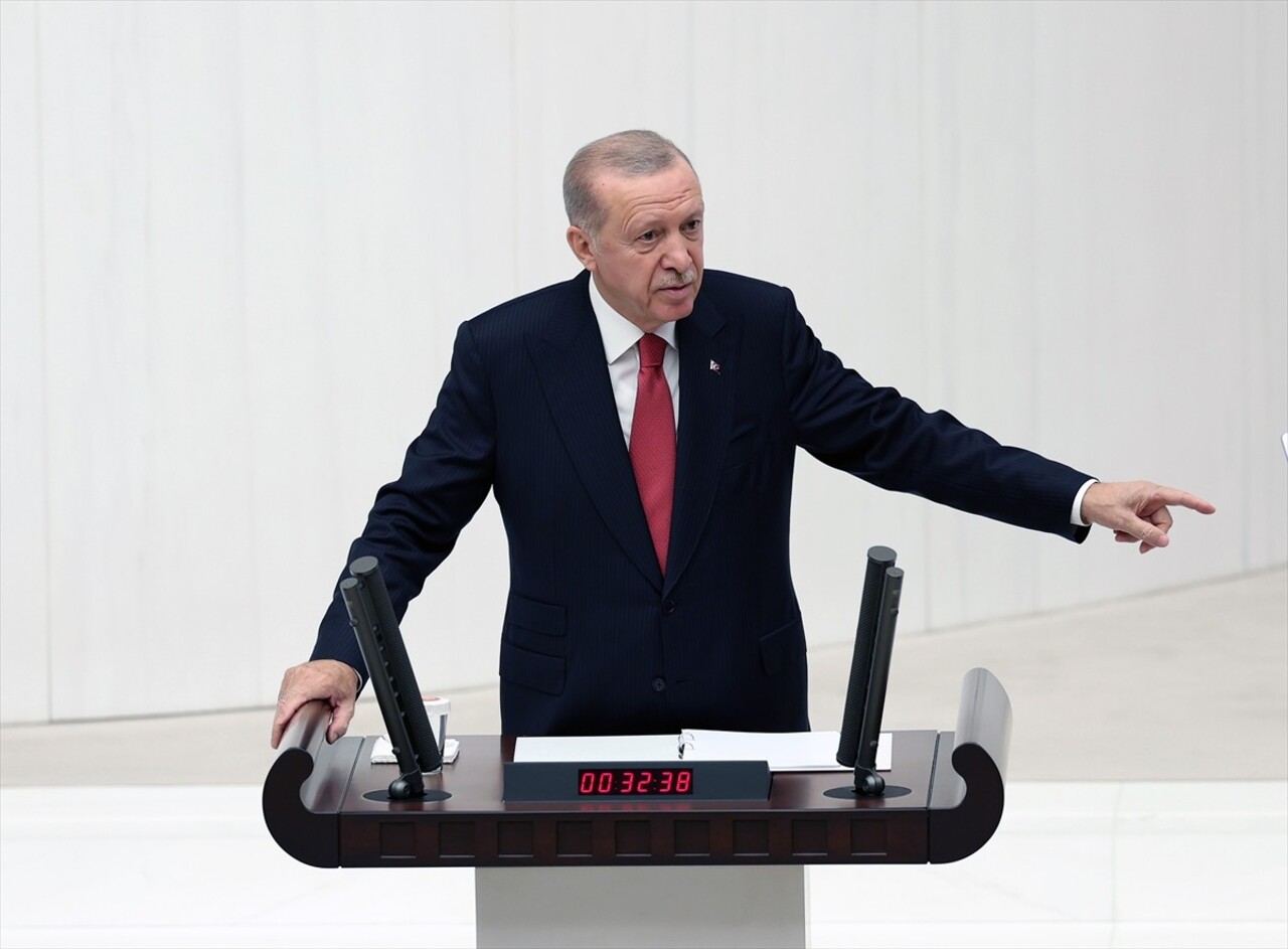 Cumhurbaşkanı Recep Tayyip Erdoğan, TBMM 28. Dönem 3. Yasama Yılı Açılışı dolayısıyla Meclis Genel...