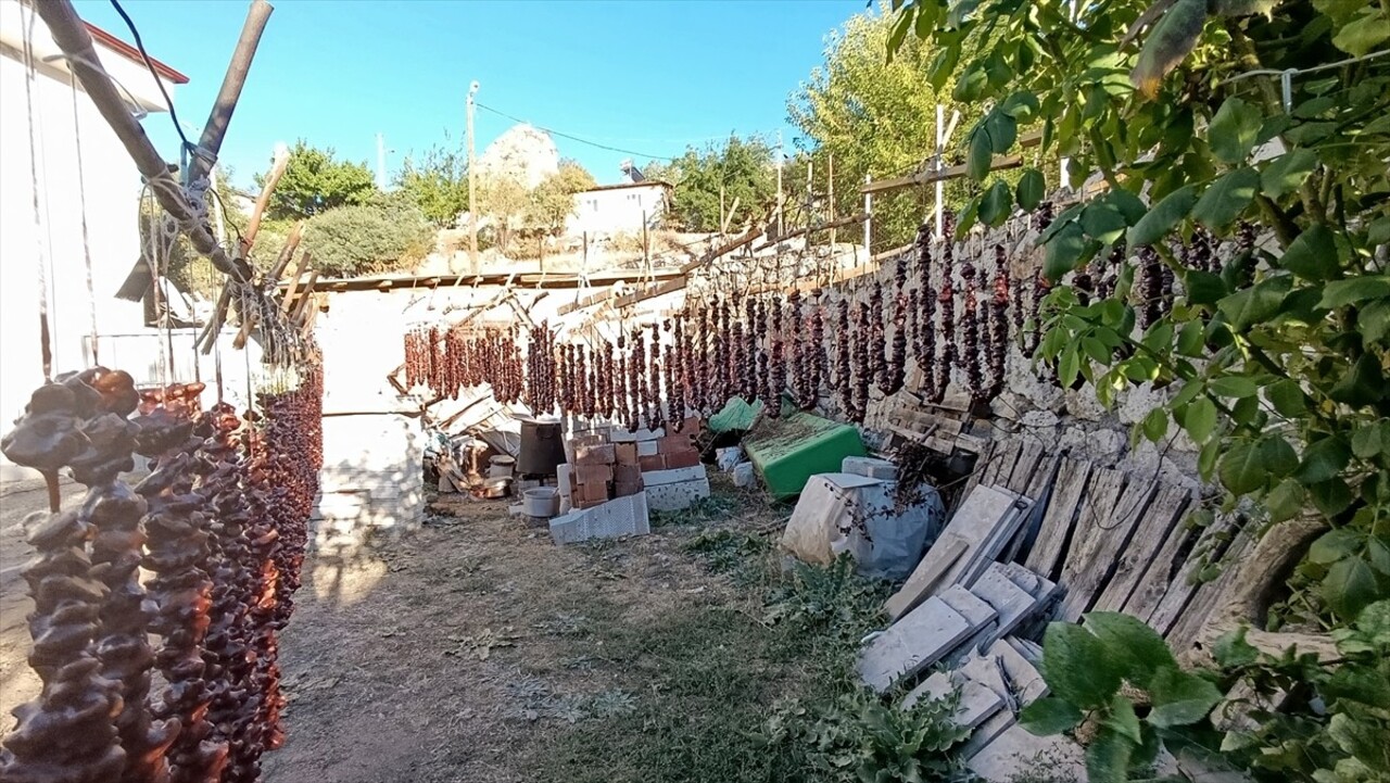 Tunceli'nin Çemişgezek ilçesinde köylüler, üzüm ve cevizden üretilen geleneksel lezzet "orcik"in...