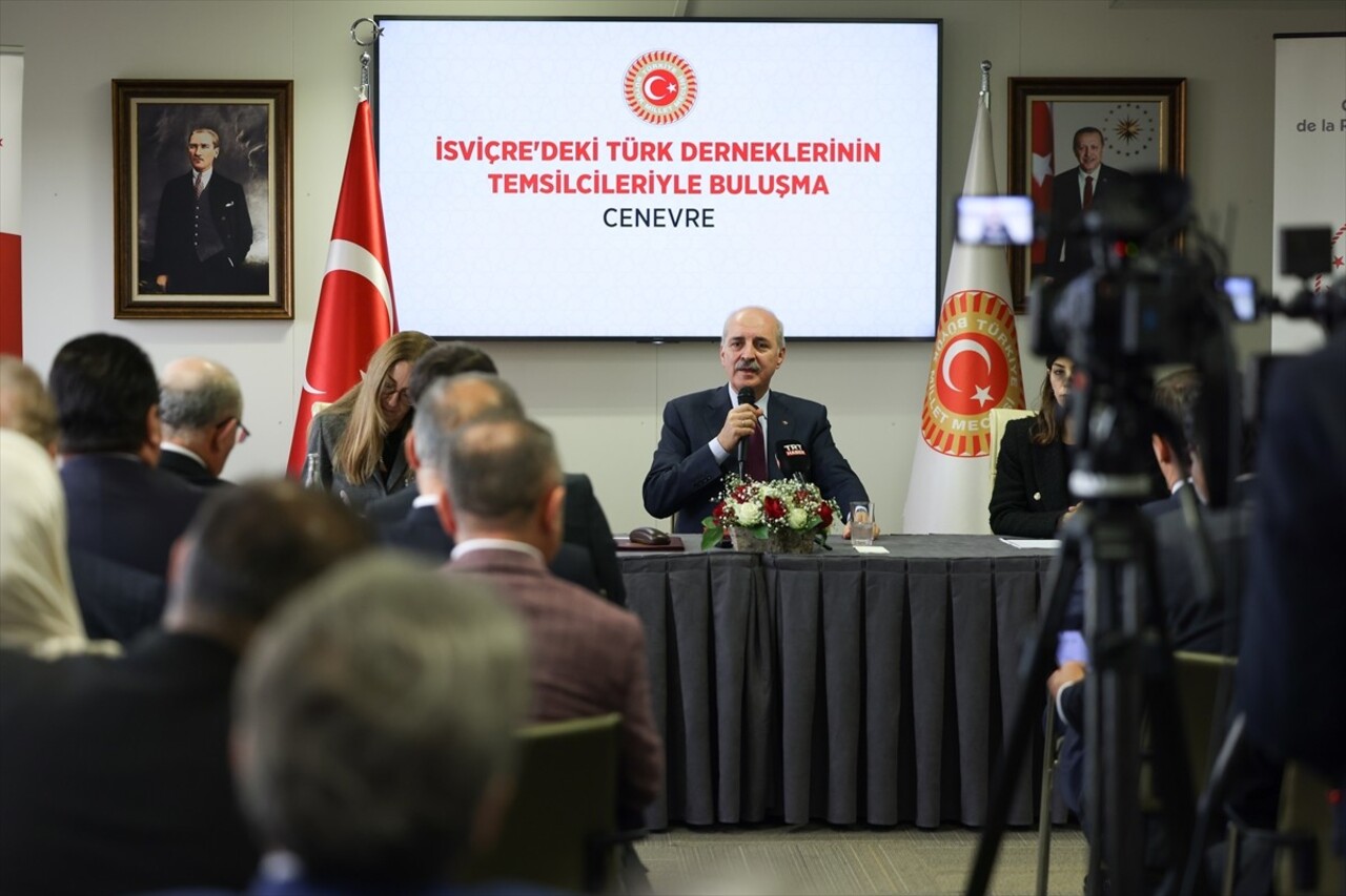 TBMM Başkanı Numan Kurtulmuş, Türkiye'nin Cenevre Başkonsolosluğunda, İsviçre'deki Türk sivil...