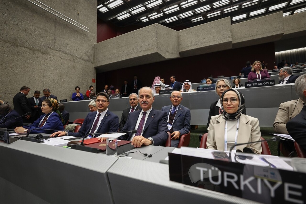 TBMM Başkanı Numan Kurtulmuş, Cenevre Uluslararası Konferans Merkezi'nde düzenlenen Parlamentolar...