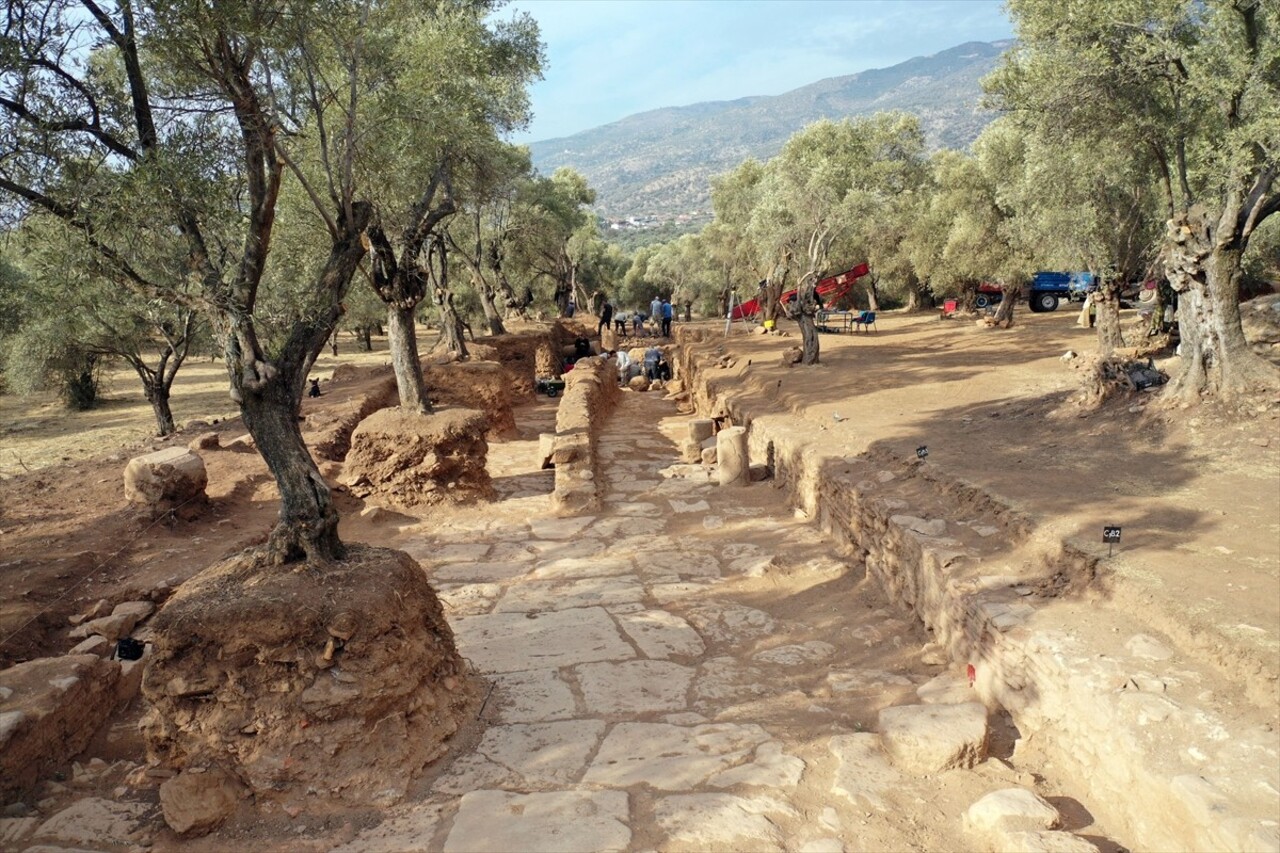 Aydın'ın Sultanhisar ilçesindeki Nysa Antik Kenti'nde, Pluto Kore Tapınağı'na giden tarihi "ibadet...