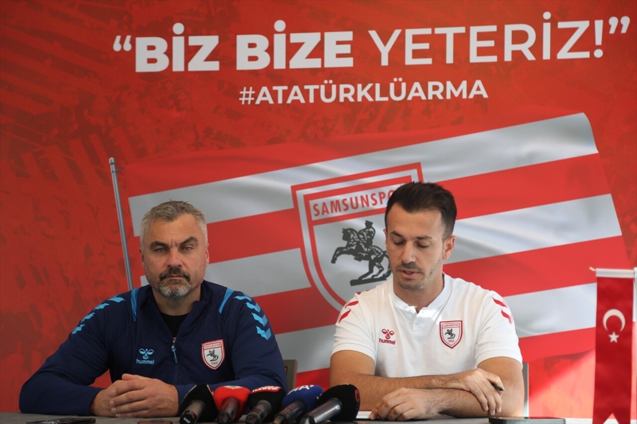 Reeder Samsunspor Teknik Direktörü Thomas Reis, Nuri Asan Tesisleri'nde düzenlediği basın...