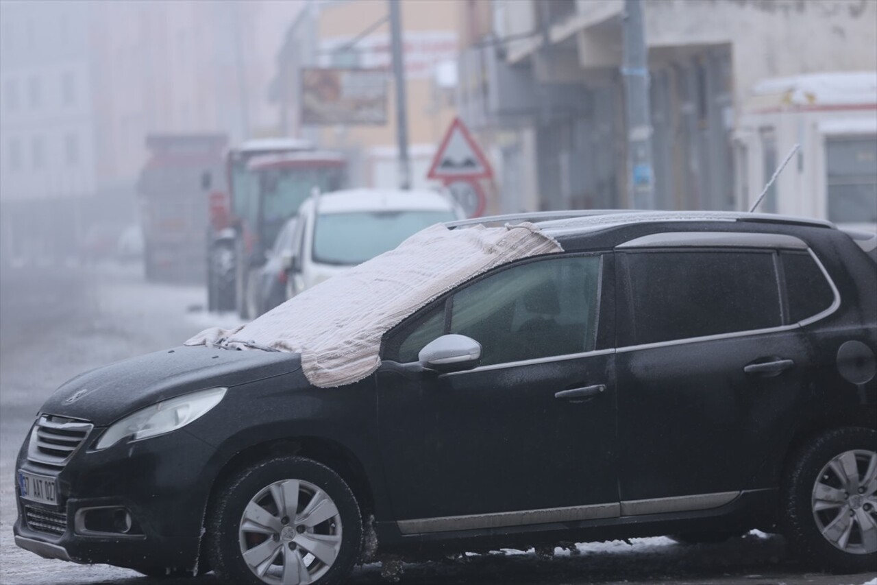 Ardahan'ın Göle ilçesinde soğuk hava nedeniyle buzlanma ve kırağı oluştu. Bazı vatandaşlar...